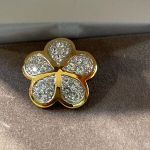 Nolan Miller Elegant Gold and Silver Flower Brooch